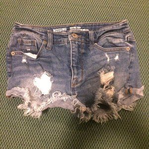 High-Rise Distressed Jean Shorts